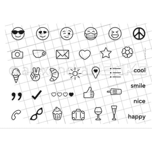 Expression stamps Clear Stamp for Scrapbooking Transparent Silicone Rubber DIY Photo Album Decor 613
