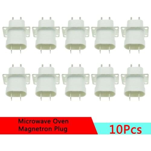 10Pcs Electronic Microwave Oven Magnetron Plug 4 Filament Pin Sockets Converter Home Microwave Oven Spare Parts