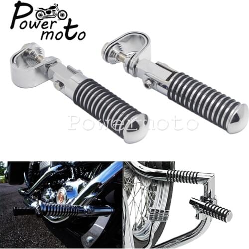 Motorbike Highway O-Ring Folding Adjustable Footpeg Universal Footrest w/Mount Clamp 22mm/25mm/28mm/32mm/38mm Bar Tube Foot Peg