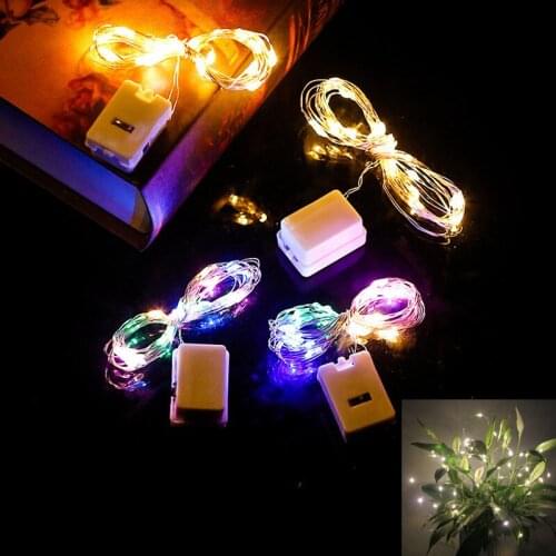 LED String Lights Copper Wire Fairy Lights Built In Battery Decor For Potted Plants Christmas Garland Bedroom Wedding Decoration