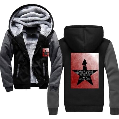Hamilton 2020 Men Hoodies Winter Thick Warm Fleece Zipper Mens Hoodies Coat Sportswear Male Streetwear Hooded Sweatshirt Men