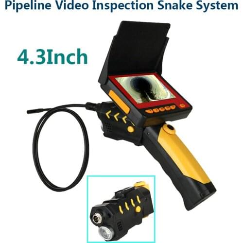 The Camera Viewing Angle 60Degree Pipeline Video Inspection Snake System 4.3'' TFT LCD DVR 1M Cable 8.2MM Camera Len