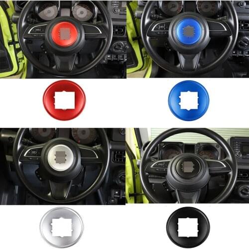 Aluminum Alloy Interior Steering Wheel Center Cover Decoration Trim Fit for Suzuki Jimny 2019-2021 Car Accessories