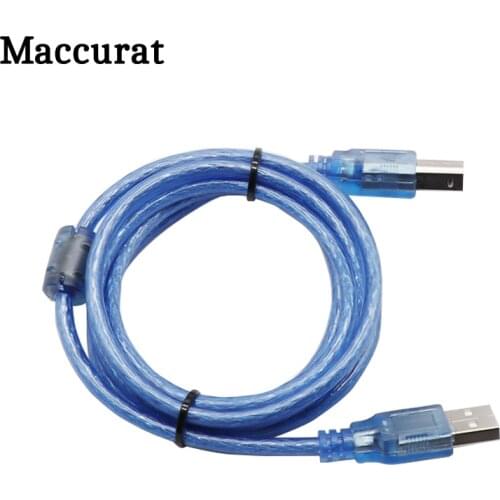 High Speed Transparent Blue USB 2.0 Type A Male to B Male 3D Printer Cable Cord Short cable for Printer HUB USB 0.5M 1.5M 3M