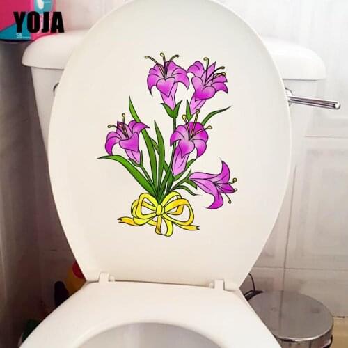 YOJA 18.6*23.8CM Cartoon Hand Painted Bouquet Living Room Wall Sticker Home Toilet Decoration T1-0830