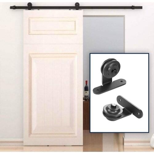 1SET Sliding Barn Door Sliding Door Rail Pulley Hardware Kit Hanger Track Closet Roller Rail Hanging Rail Track Slide Door
