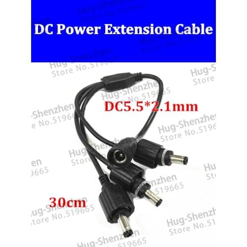 10 pcs DC waterproof Power Jack 1 DC Female To 3 Male plug Splitter Adapter Connector Cable For CCTV Camera LED Strip Light
