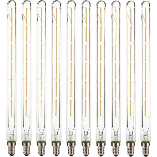 10PCS/Lot T20 E14 Vintage Retro 6W SES LED Filament COB Light Bulbs 2700K Lamp Replace 60W Halogen Lights AC 220V