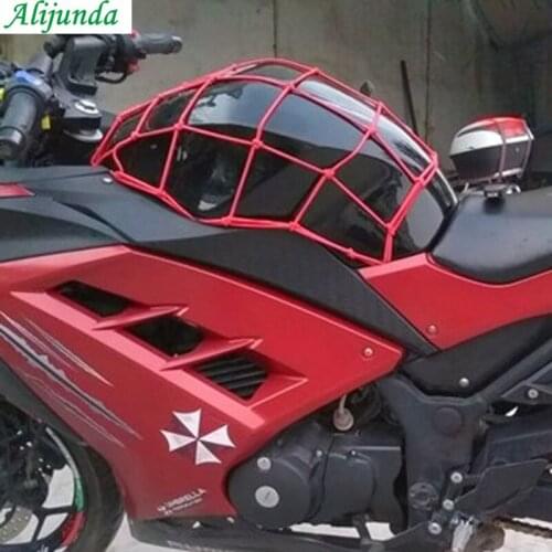 3 color Option New Motorbike Motorcycle Helmet Bungee Luggage Cargo 6 Hooks Net Hold Down 30x30cm