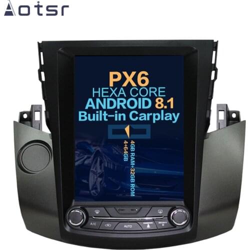 Aotsr Tesla 10.4" Vertical screen Android 8.1 Car DVD Multimedia player GPS Navigation For Toyota RAV4 2003-2009 Wifi carplay