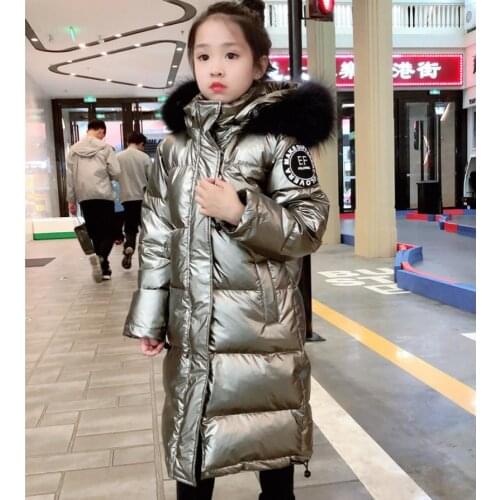 2020 Winter New Children Glossy Hooded Warm Down Coat Kids Thicker Windproof Outerwear For Boys Down Jackets For Girls Y3366