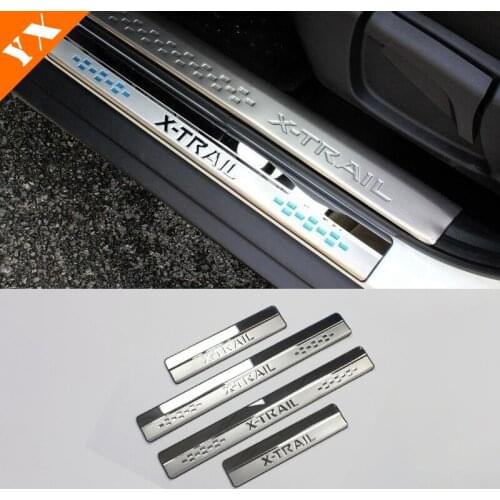 For Nissan XTrail X-Trail T32 2014 15 16 17 18 19 2020 Car styling Accessories Scuff Plate Door Sill Pedal Stainless steel 4pcs