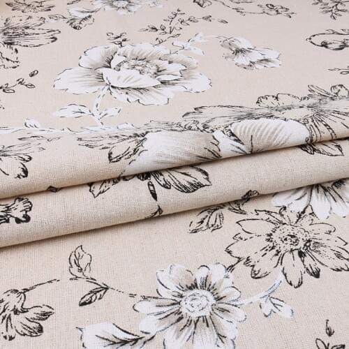 Nanchuang Cotton Linen Fabric/Handmade Hometextile Patchwork Cloth For Sheet Doll Craft Pillow Cushion Bag Curtain Material