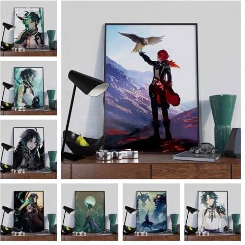 Game Poster Genshin Impact Anime Posters Canvas Painting Wall Decor Posters Wall Art Picture for Living Room Decor Home Decor