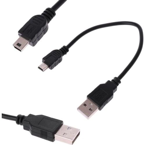 New USB Short 2.0 A Male to Mini 5 Pin B Data Charging Cable Cord Adapter