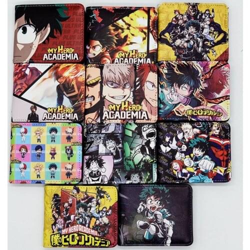 My Hero College Wallet Anime My Hero Academia School Students Card Holder Short Wallets Quality Leather Purse for Men Women Gift