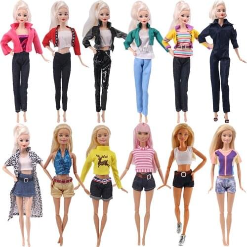 Summer Suit Handmade Fashion Outfit Daily Casual Clothes For Barbies Doll Clothes Accessories Baby Russian DIY Toys Girls Gift