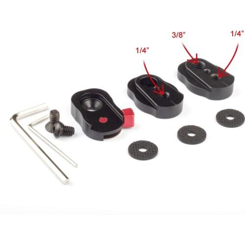 Mini Rapid Quick Release Plate QR fr Film Camera 8K 4K Articulating Magic Arm LCD Monitor Rig LED Light Microphone Armor Cage