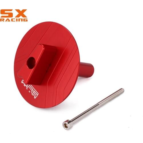 Motorcycle CNC Red Aluminum Fuel Gas Petcock Valve Turn Knob Switch Screw For HONDA ATV TRX250 TRX350 TRX400 TRX500 TRX650