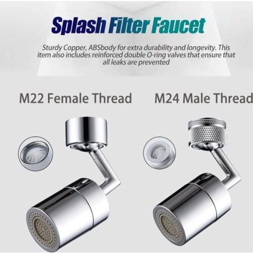 720°Universal Splash Filter Faucet Spray Head Children Movable Kitchen Tap Water Saving Nozzle Sprayer Anti Splash Filter Faucet