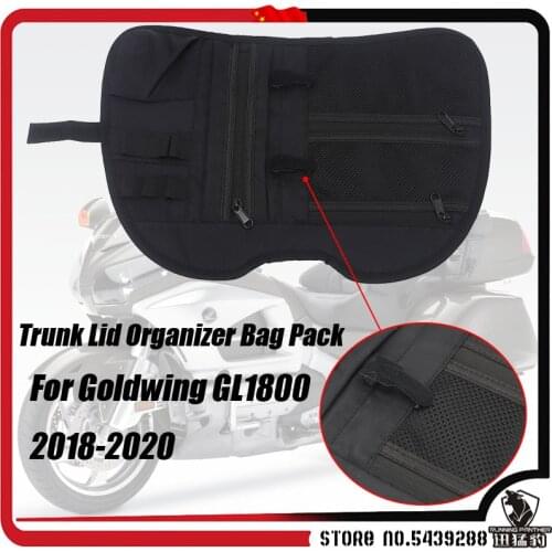 NEW Motorcycle Black Trunk Lid Organizer Tool Rear Bag For Honda Gold Wing GL1800 Goldwing GL 1800 2018 2019 2020