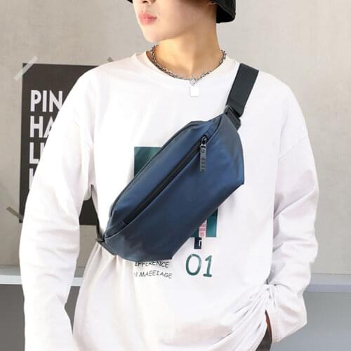 Solid Chest Bag Men Waist Bags Trend Male Crossbody Bag Waterproof Chest Pack High Quality Hip Pack Casual Mens Bags Fanny Pack