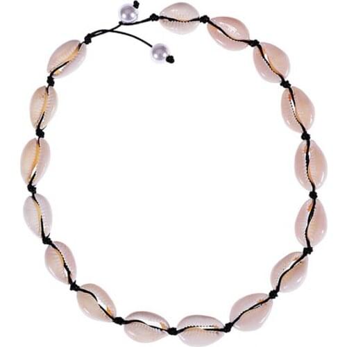 Shells Necklace Collares Kolye Moana Hot Style In Fashion Ocean Beach Natural Pearls Female Short Chain Clavicle Colar Collier
