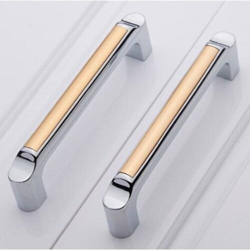 128mm silver white kitchen cabinet handle chrome dresser cupboard pulls black drawer modern furniture door knob pulls handles 5"