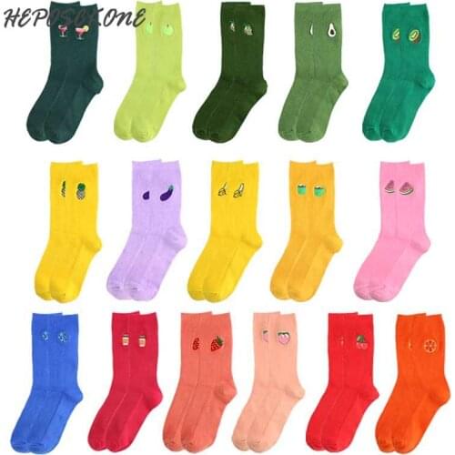 College Style Banana/Blueberry/Watermelon/Apple//Cherry/Peach/Avocado/Pineapple/Strawberry Fruit Cute Socks For Girls Gifts