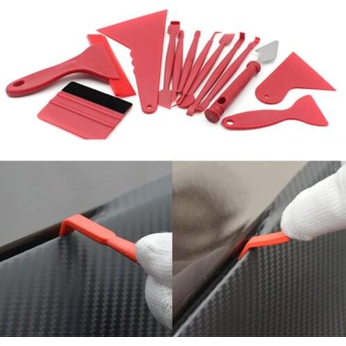 13PCS Vinyl Wrap Film Sticker Wrapping Tool Sticker Squeegee Scraper Tools Car Window Tint Razor Scraper Carbon Fiber Foil Tools