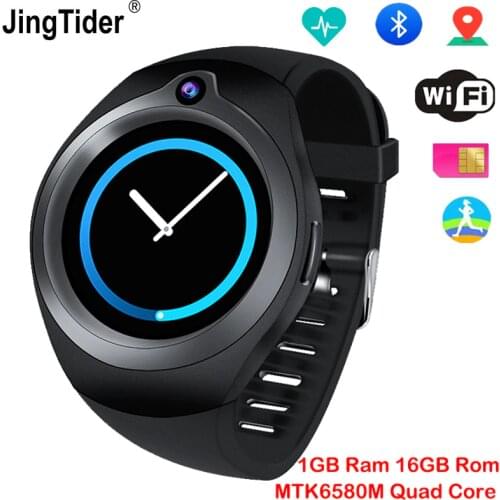 JingTider S216 Android Smart Watch MTK6580M Quad Core 1GB/16GB GPS Bluetooth Smartwatch Heart Rate Monitor 1.3" 3G Sim Card Wifi