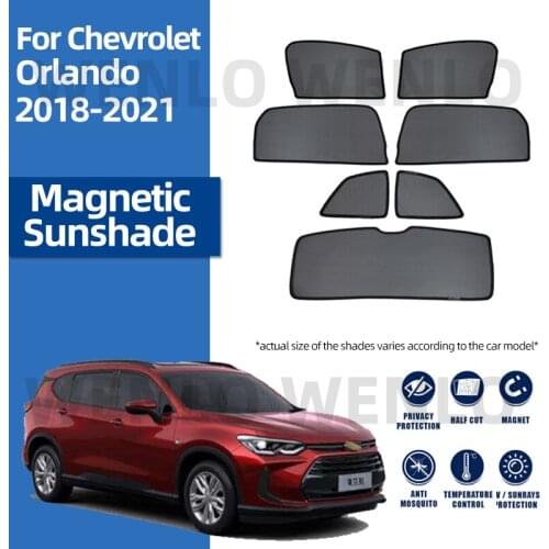For Chevrolet Orlando 2018-2021 Front Windshield Car Sunshade Side Window Blind Sun Shade Magnetic Visor Mesh Curtain Accessory
