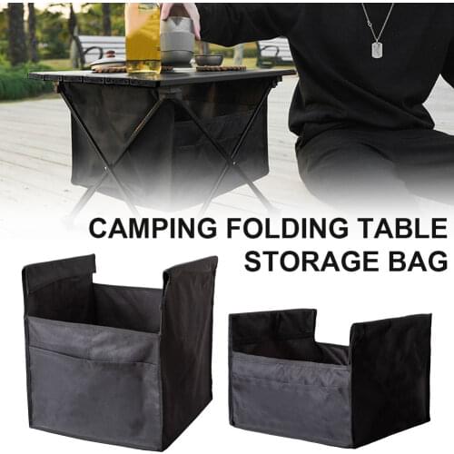 Barbecue Table with Storage Bag Portable Folding Table Storage Basket Waterproof Storage Hanging Bag for Picnic Camping Barbecue