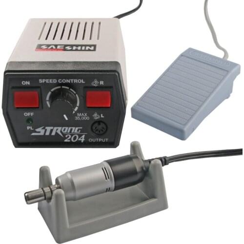 Dental Lab Strong 204 Electric Micromotor Machine Motor Handpiece for Polishing sculpture polisher 35,000RPM