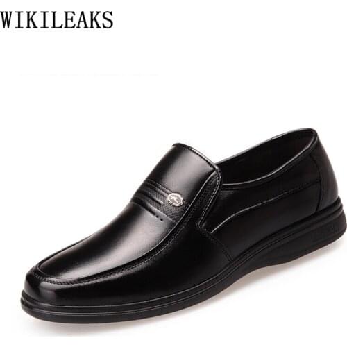 Oxford Slip on Shoes for Men Loafers Formal Official Shoes Men Business Suit Men Dress Shoes Man Leather Wedding Dress Chaussure