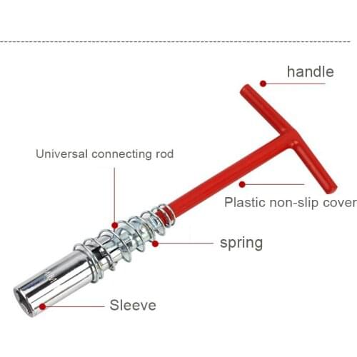 UNeefull 16mm/21mm T type Spark Plug Wrench, Mars Socket Wrench Remover Installer, 360 degree Auto Repair Hardware Wrench Tool