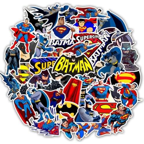 50pcs Batman Superhero Anime Movie Stickers for Laptop Car Motorcycle Bike Guitar Backpack Decals Cartoon Waterproof Stickers