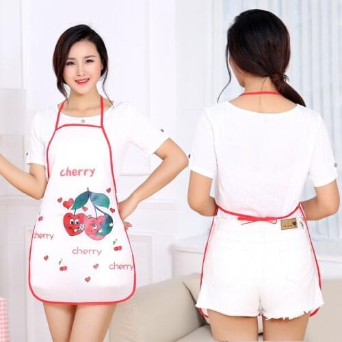 Women PVC Apron Kids Funny Cartoon Cute Fruit Waterproof Cooking Resturant Kitchen Baking Accessories Delantal Cocina Home