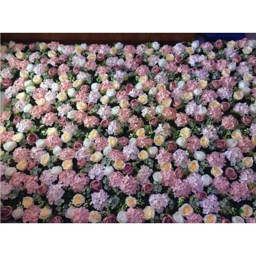 1.2m*1.2m very dense artificial flower wedding decoration background wall silk rose Peony hydrangea flowers for wedding