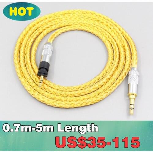16 Core OCC Gold Plated Earphone Headphone Cable For Shure SRH840 SRH940 SRH440 SRH750DJ Philips SHP9000 SHP8900 LN007336