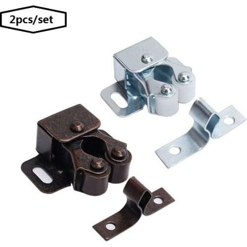 2PCS/LOT Door Stop Closer Stoppers Damper Buffer Magnet Cabinet Catches With Screws For Wardrobe Hardware Furniture Fittings