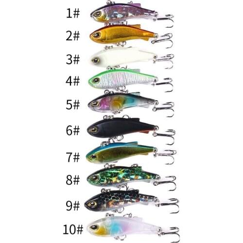 4g Luminous Wobblers Slowly Sinking VIB Fishing Lures New Rattling Crankbait Artificial Bait for Winter Saltwater Fishing Lure