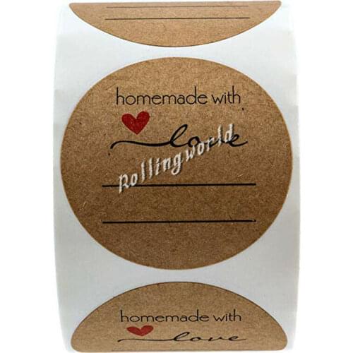 500 Thank you Stickers thank you stickers seal label Craft Hand Made with Love Seals Scrapbook DIY Craft 1" Lables Handlettering