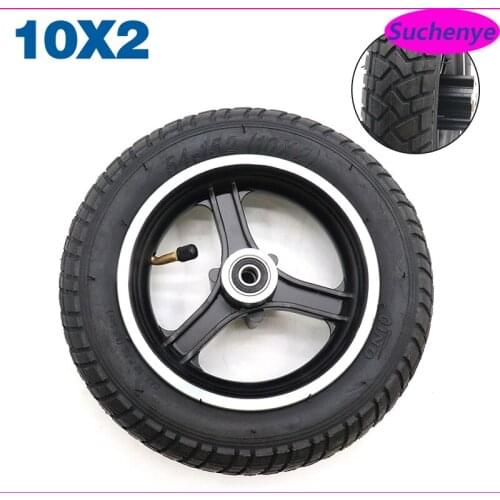 54-152/10x2 Tire 10x2 Tire With Alloy Rim Hub for 10 inch Electric Balance Scooter Baby Stroller 10*2 Electric Scooter wheel
