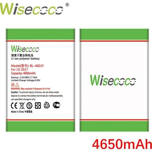 Wisecoco 4650mAh BL-46G1F Battery For LG 2017 Version K10 Phone In Stock Latest Production High Quality Battery+Tracking Code