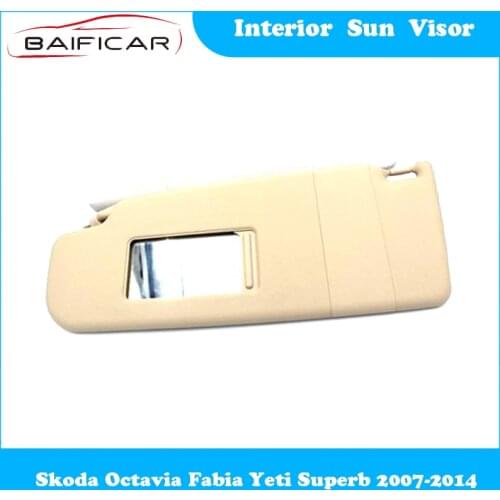 Baificar Brand Interior Sun Visor Sun Shade Sun Shield Without Light Left Right for Skoda Octavia Fabia Yeti Superb 2007-2014