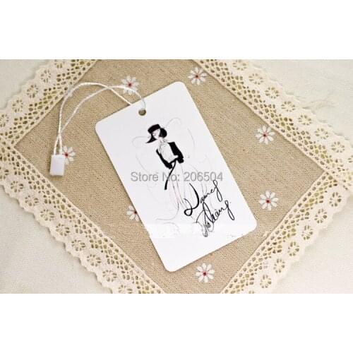 Custom clothing hang tag paper garment swing hanging tag 500pcs/lot free shipping DPN047