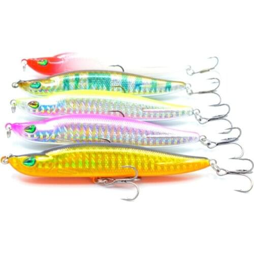 1 Piece Sale Fishing Pencil Lure Sinking Bait 8cm/10g Long Range Casting Bass Culter Fish 9.5cm/16g High Quality Treble Hook