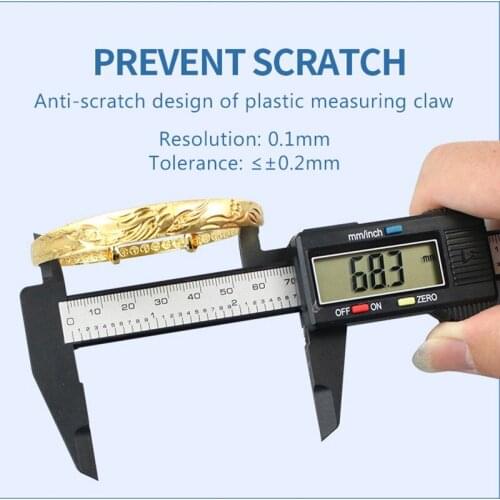 Digital Vernier Caliper 0-150mm 6-inch LCD Electronic Carbon Fiber Altimeter Micrometer Measuring Tool