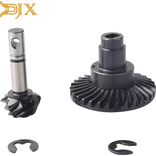 DJX 8T 30T Steel Helical Bevel Axle Gear for 1/10 RC Crawler Axial SCX10 II 90046 90047